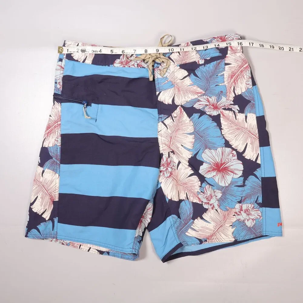 Patagonia Wavefarer Shorts Board Floral Stripe Hawaii Tropical Beach Mens 32x8